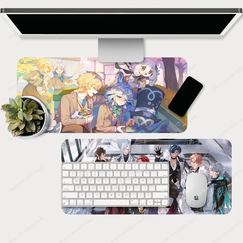 Game Genshin Mousepad Gaming Mouse pad Gamer Pc Accessories Deskmat Keyboard Mat Desk Protector Mause Pads