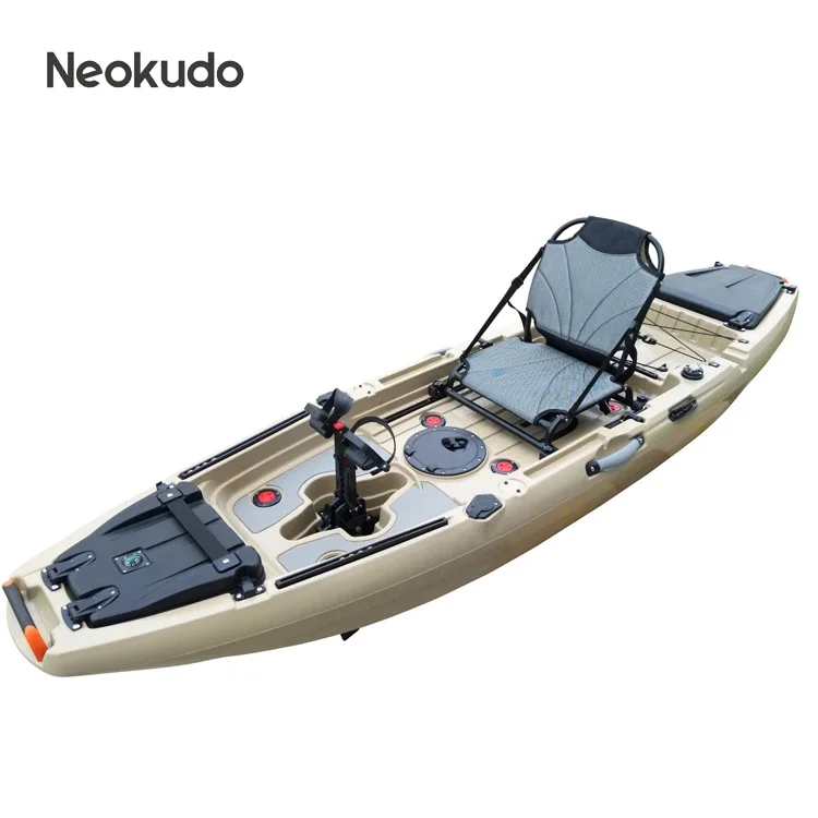 

Good Quality Canoe Single Sit On Top Fishing Kayak Pedal Drive Customized Logo LLDPE 3m Pedal Kayak Aluminum Seat