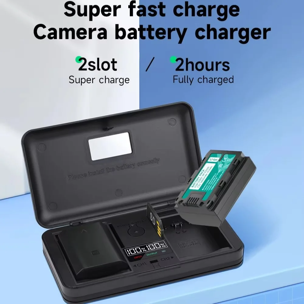 PALO NP-FZ100 NPFZ100 2400mAh Camera Battery with LED Dual USB Charger for Sony Alpha A6600 A7III A7R III A9 Alpha 9 A7R3