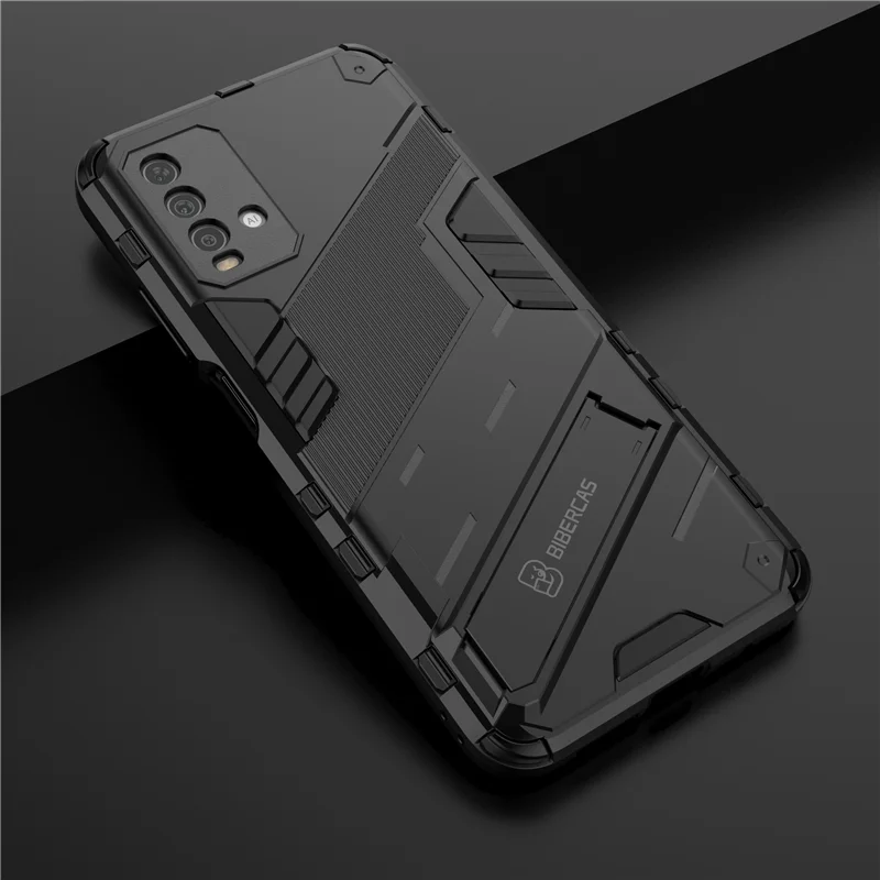 For Peatkop Xiaomi Redmi 9T Case Armor Shockproof Protection Cover For Xiaomi Redmi 9T Stand Holder Rugged Silicone Case