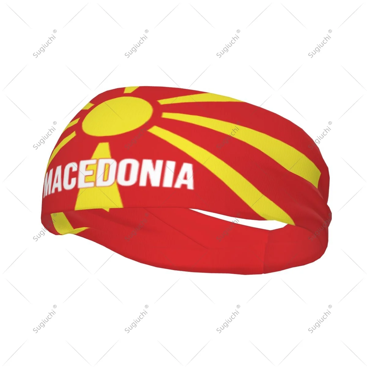 

Эластичные широкие повязки на голову с флагом Северной Македонии для мужчин и женщин, для занятий йогой, фитнесом, теннисом, бегом, занятиями в спортзале