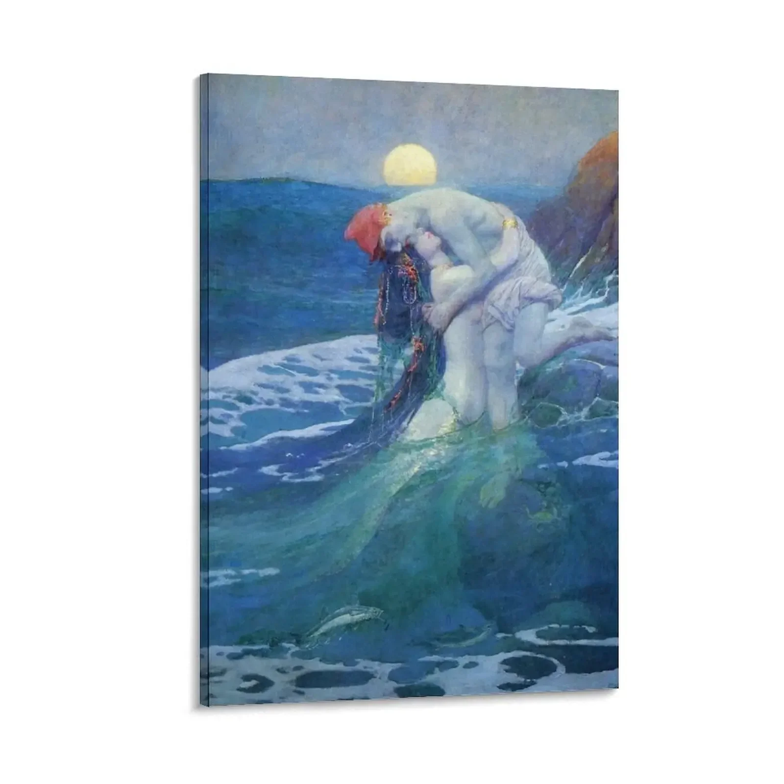 

THE MERMAID - HOWARD PYLE Canvas Painting posters room decorations art