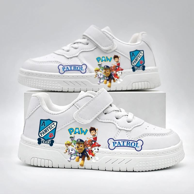 Kids Paw Patrol Cartoon Casual Shoes Children's 2026 New Boys Girls Design Cute White Sport Shoes Outdoor Breathable Sneakers