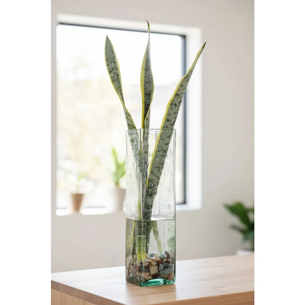 

15-дюймовая зеленая стеклянная рифленая ваза высотой, современный домашний декор для цветов и беспламенные свечи