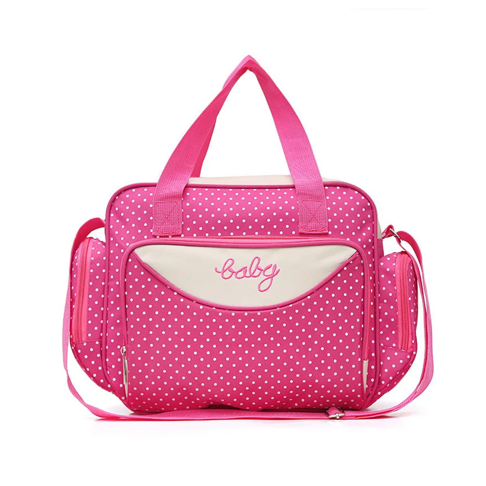 مجموعة واحدة من حقيبة حمل الأم متعددة الوظائف باللون الأزرق ذات سعة كبيرة حقيبة كتف خفيفة الوزن حقيبة أطفال للعمل المدرسي والسفر والتسوق