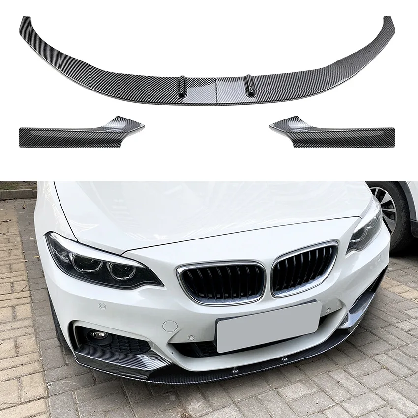 

Car Front Bumper Lip Splitter Diffuser Body Kits Spoiler Bumper Guard Accessories For BMW 2 Series F22 F23 M Sport 2014-2019 MP