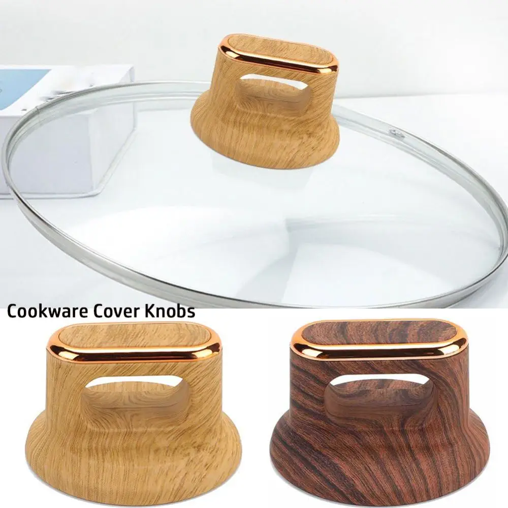 

Bakelite Pot Lid Knob Handle Replacement Insulated Pan Lid Handle Heat-resistant With Gold Ring Cookware Cover Knobs