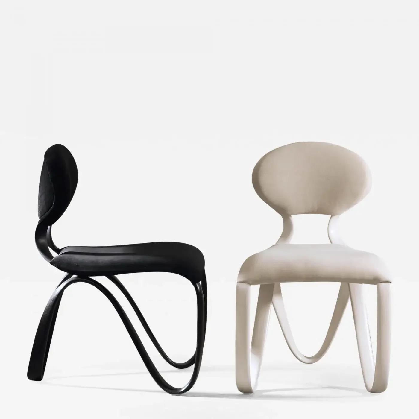 Enda Scott Designer FRP Harmonic Chair Simple Bending Line Leisure Chair Negotiate Backrest Dining Chair