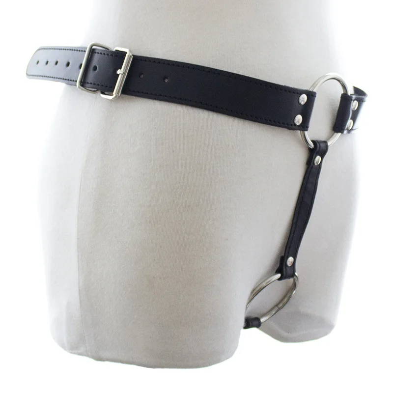 SM Sex Products Sexy Pink Flesh Anal Panties Women's Sex Private Chastity Pants Adult Sex Leather Pants view 3