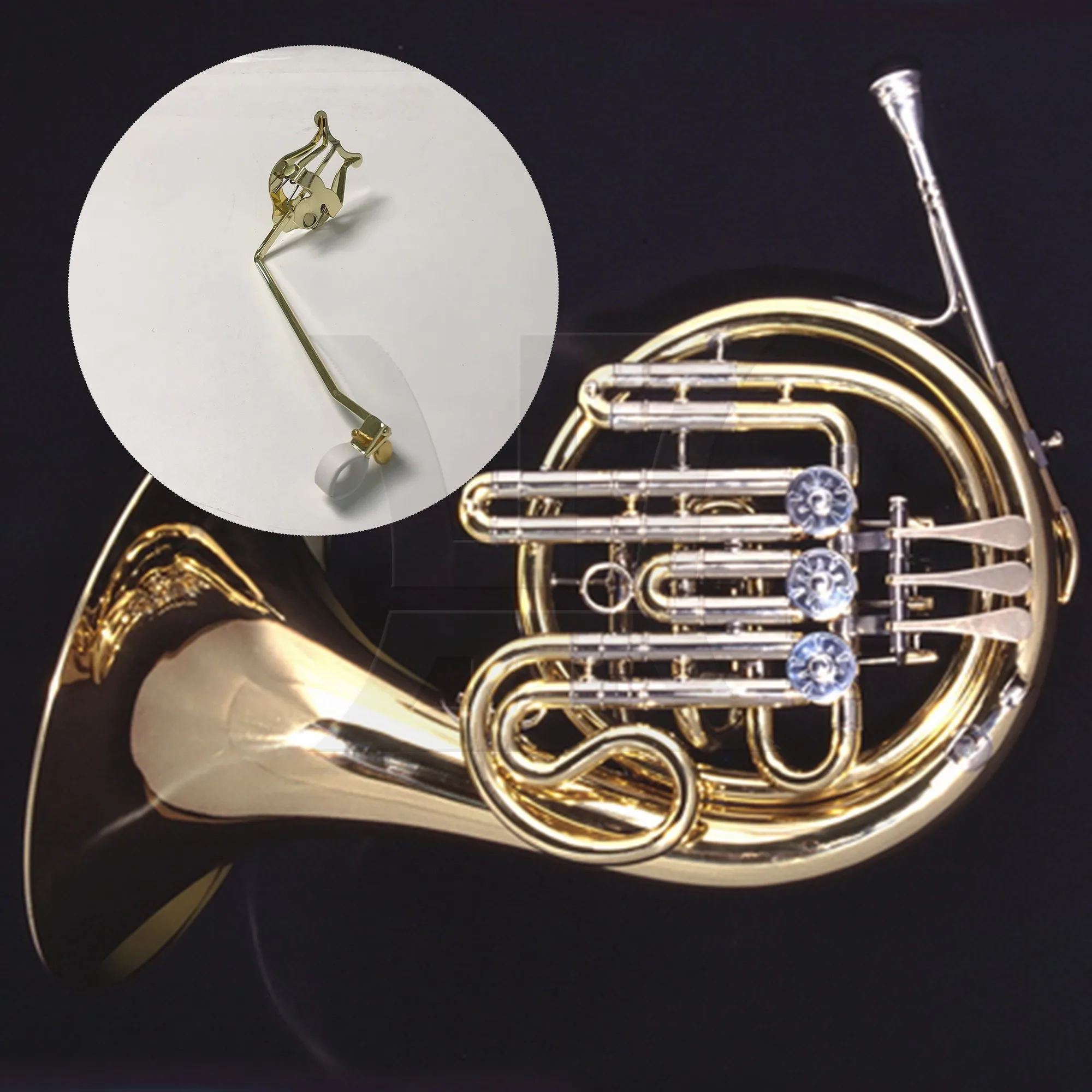 

Yibuy 1pc Golden French Horn Marching Music Spectrum Clip Marching Music Stand