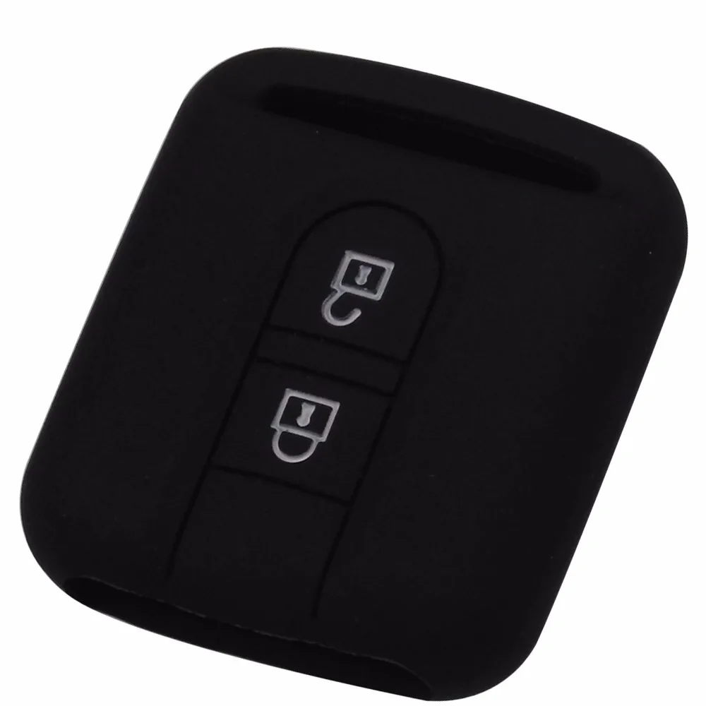 jingyuqin 2 Buttons Remote Car Key Cover Case Fob Silicone For Nissan Qashqai Micra Navara Almera New