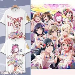 Anime Love Live! Nijigasaki High School Idol Club 3d T-shirt Men Women T Shirts Tops O-neck Short Sleeve Cute T-shirts Tee Shirt