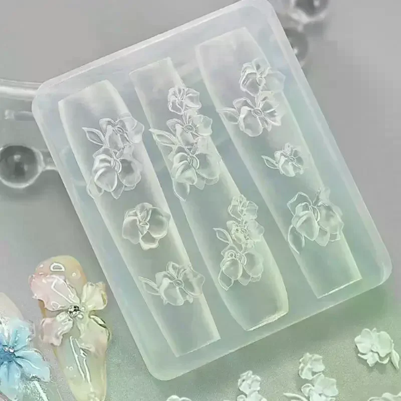 3D Seestern Shell Schmetterling Blume Silikon Nagel Form DIY Nail art Dekoration Transparent Nagel Vorlage Maniküre Design Werkzeuge