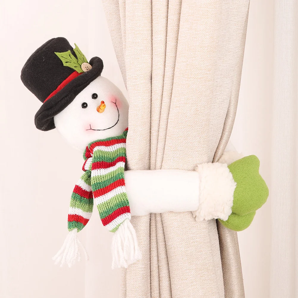 

Snowman Curtain Buckle Bedroom Decor Cartoon Elk Christmas Party Buckles for Shape