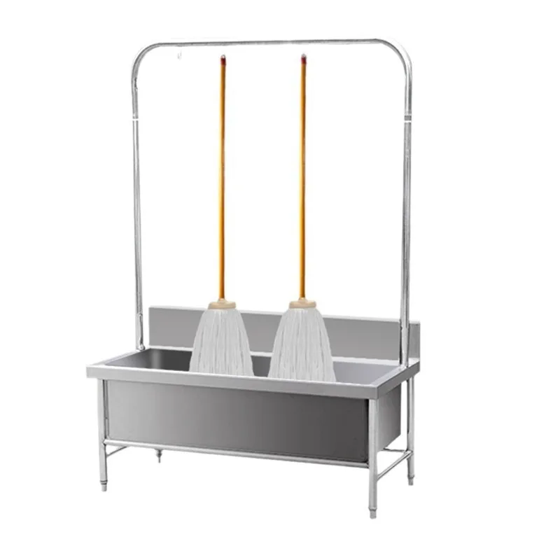 Stainless steel mop pool Floor-to-ceiling mop pool Commercial sink, household canteen, school, factory wash pool