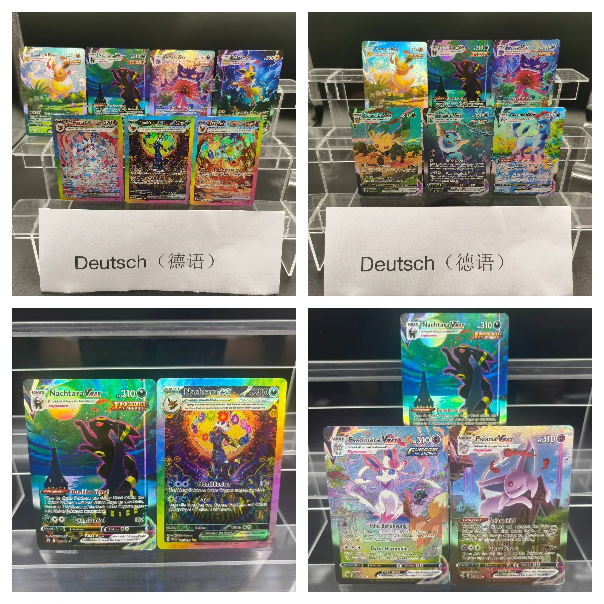 

PTCG Collection DIY Cards Deutsch Umbreon Sylveon Espeon ex Self Made Single Card Classic Game Anime Card Gift Toy