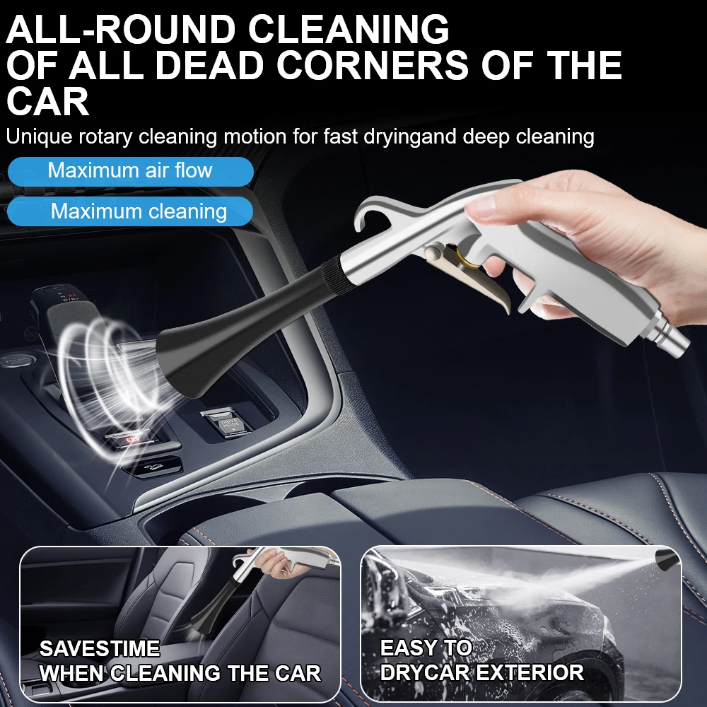 

Tornador Air Blow Сухая чистка Автомобильные аксессуары JP Тип Высокое давление Выдув пыли Инструмент для очистки салона Пистолет для мойки автомобиля