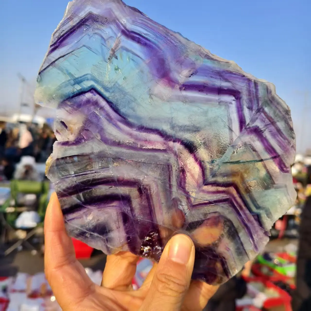Natural Colored Fluorite, Slices, Quartz Crystal Colored Ore Flakes, Mineral Healing