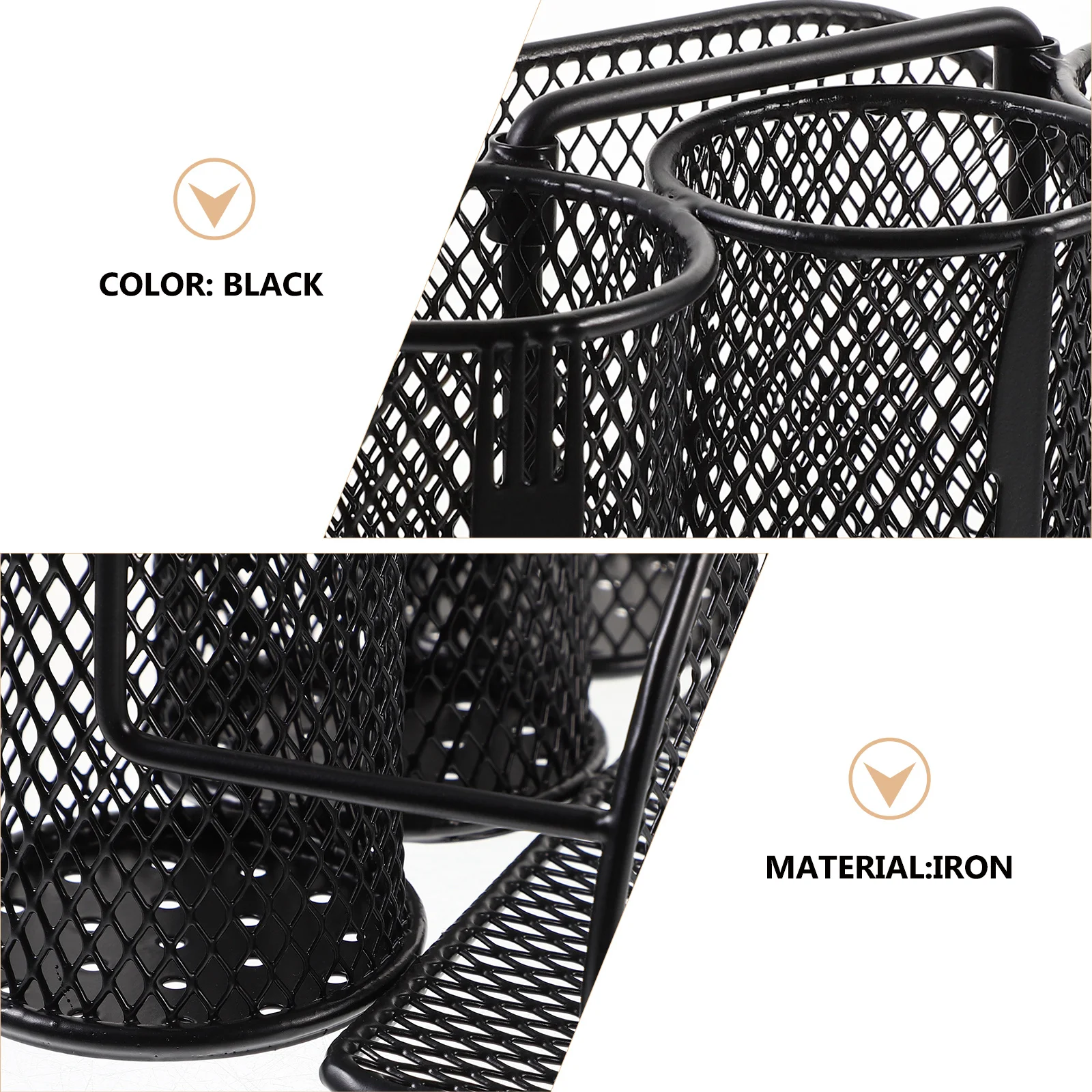 

Cutlery Holder Black Iron Utensil Rack For Kitchen Countertop Storage Knife Fork Chopstick Organizer Desktop Tool