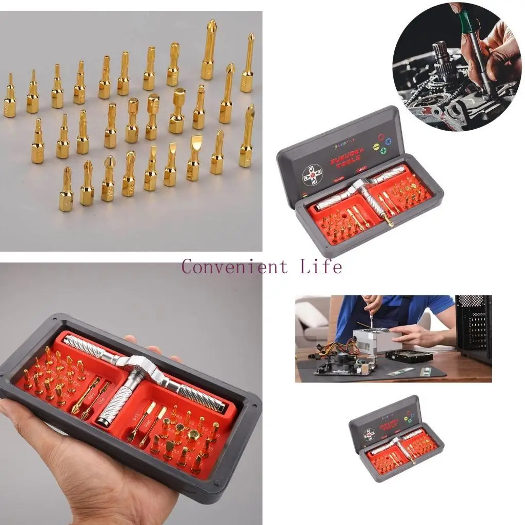

L1EE Professional Propect Hypport Setriver Set с 28 точными битами с съемной ручкой