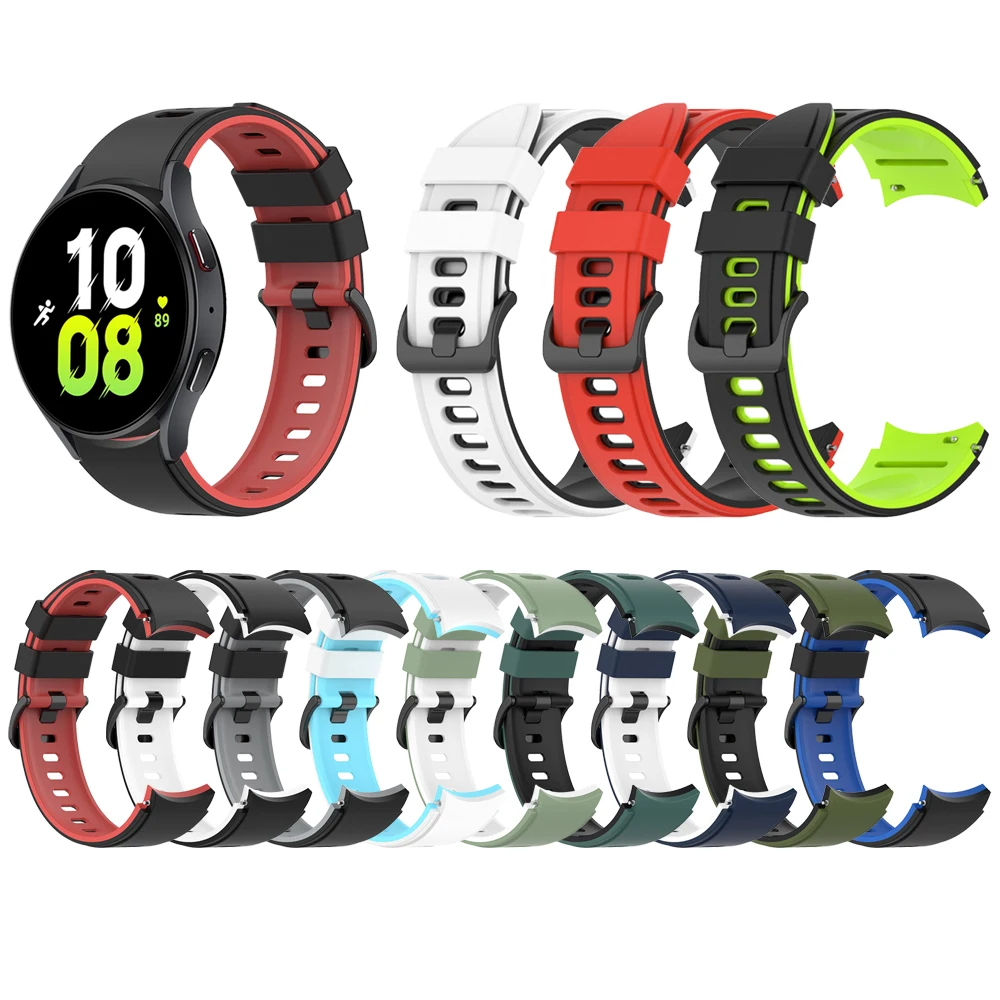 

Silicone Strap For Samsung Galaxy Watch 5 Pro 45mm/44mm 40mm Watch4 Classic 46mm 42mm No Gap Band Watchband Bracelet Accessories