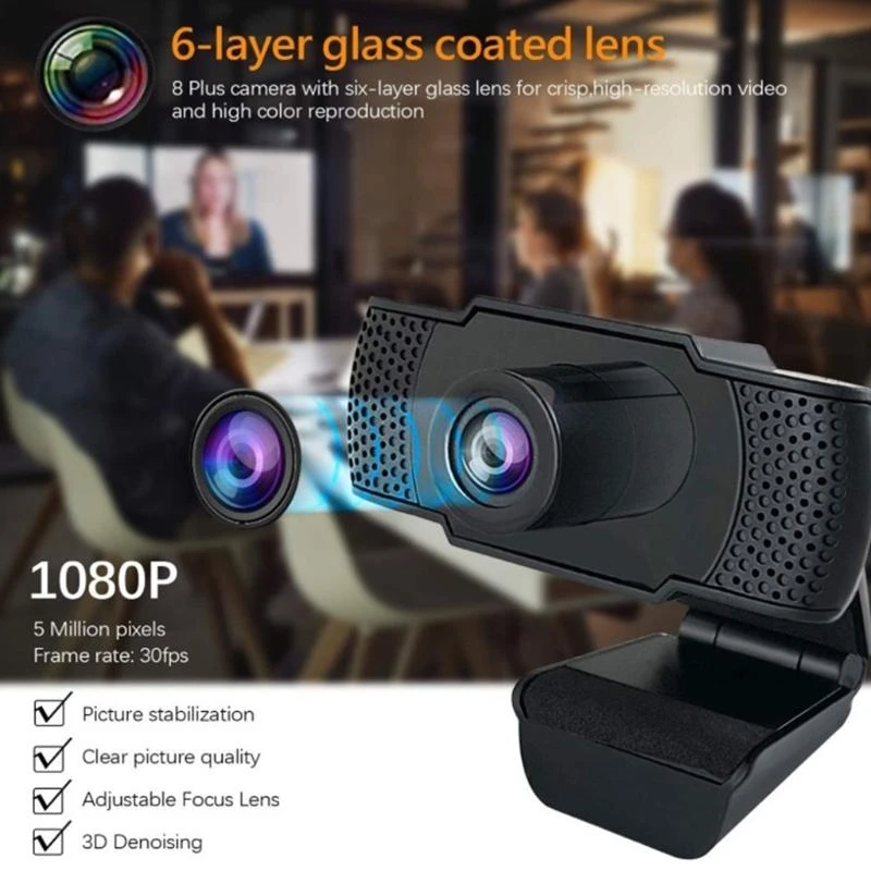 LX0B 1080P Webcam Computer Web Camera for Video Calling Conferencing Recording Gaming