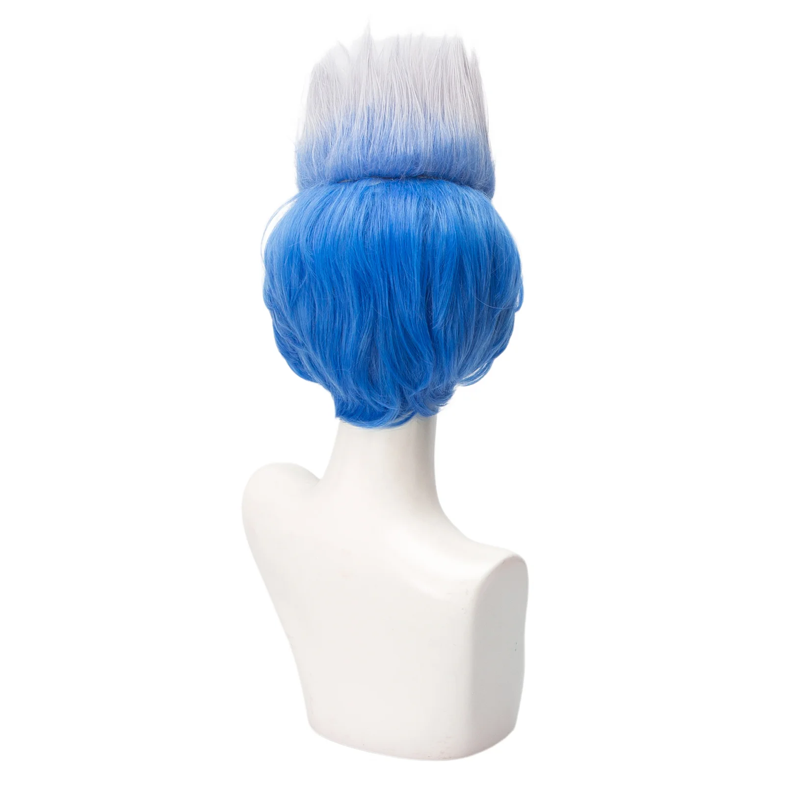 Hades Cosplay-Perücke, kurz, Farbverlauf, blauer Stil, hitzebeständiges Kunsthaar für Herren, Kostümzubehör, Halloween, täglicher Partygebrauch