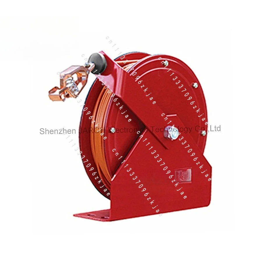 50ft 100ft Discharge Static Electricity Earthing Wire Reel Retractable Grounding Cable Reel for Heavy Duty