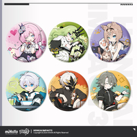 Anime Metal Badge Game Honkai Impact 3 Cosplay Accessory Mobius Pardofelis Su Kalpas Elysia Kevin Round Tinplate Laser Brooch