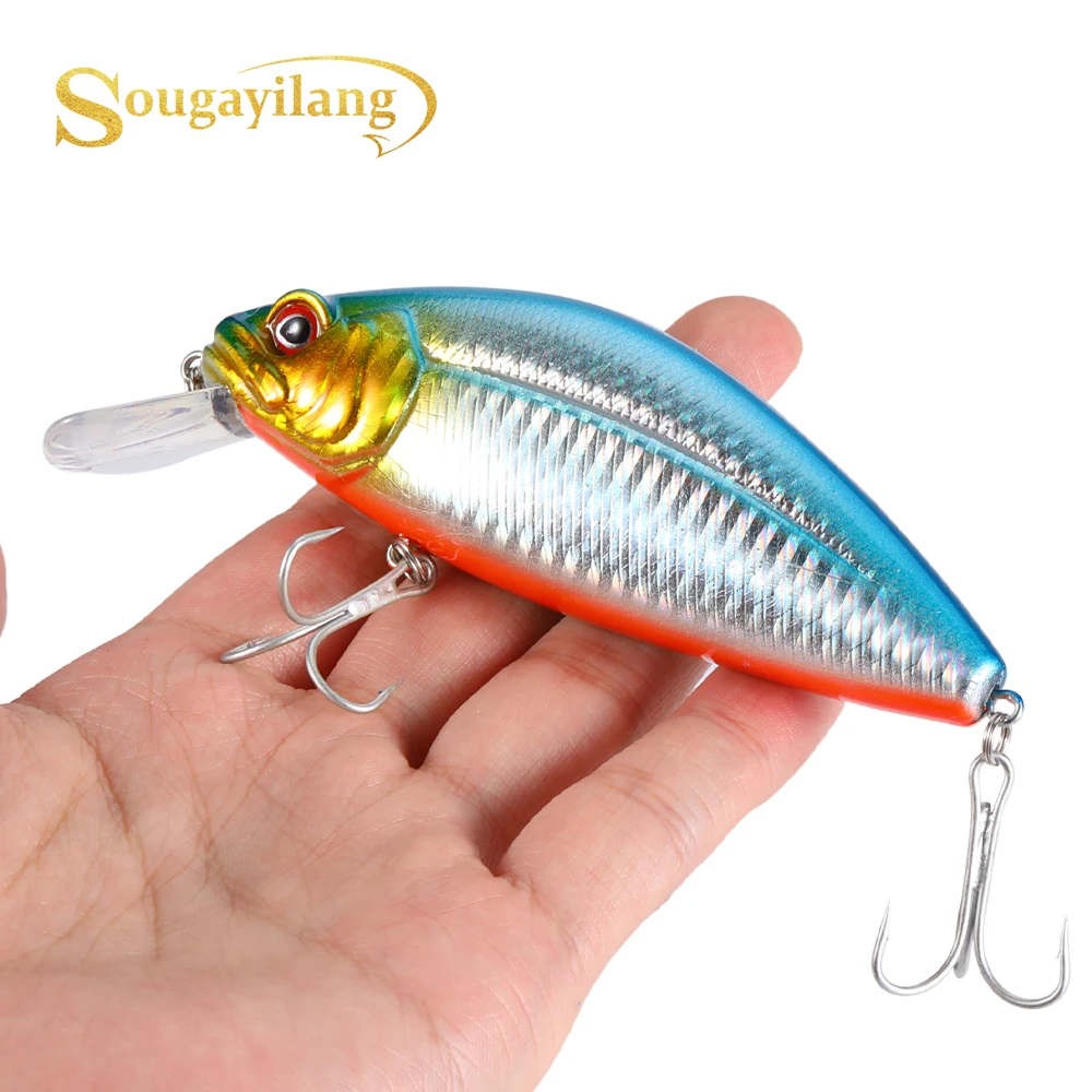 Sougayilang Minnow Fishing Lures 34g Jig Bait Fishing Crank Hook Kits De Pesca Completo Bass Carp Fishing Bait Fishing Lure Set