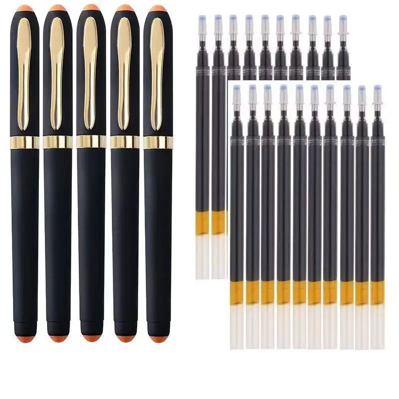 5pen + 20refills Gel Stift 0.5/0.7/1,0mm Blau/Schwarz/Rot Unterschrift Große Kapazität prüfung Büro Nachfüllbare Neutral Stifte Liefert