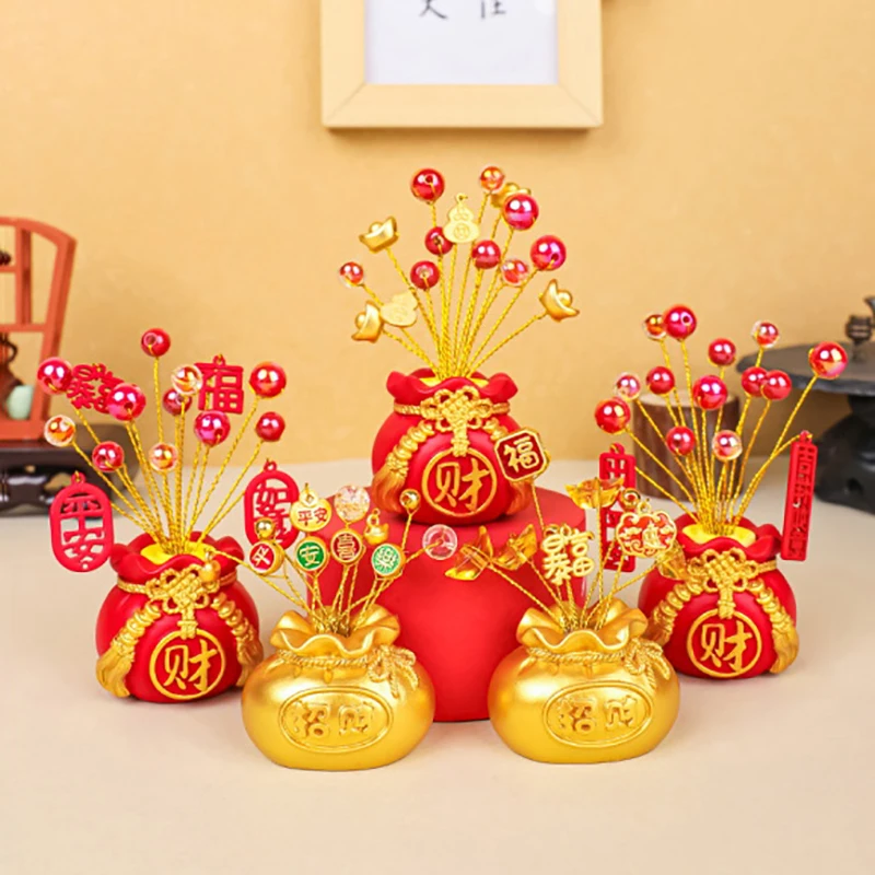 Fortune Money Bag Series เครื่องประดับ Creative Desktop ตกแต่ง New Home Entrance เครื่องประดับรถของขวัญเทศกาล
