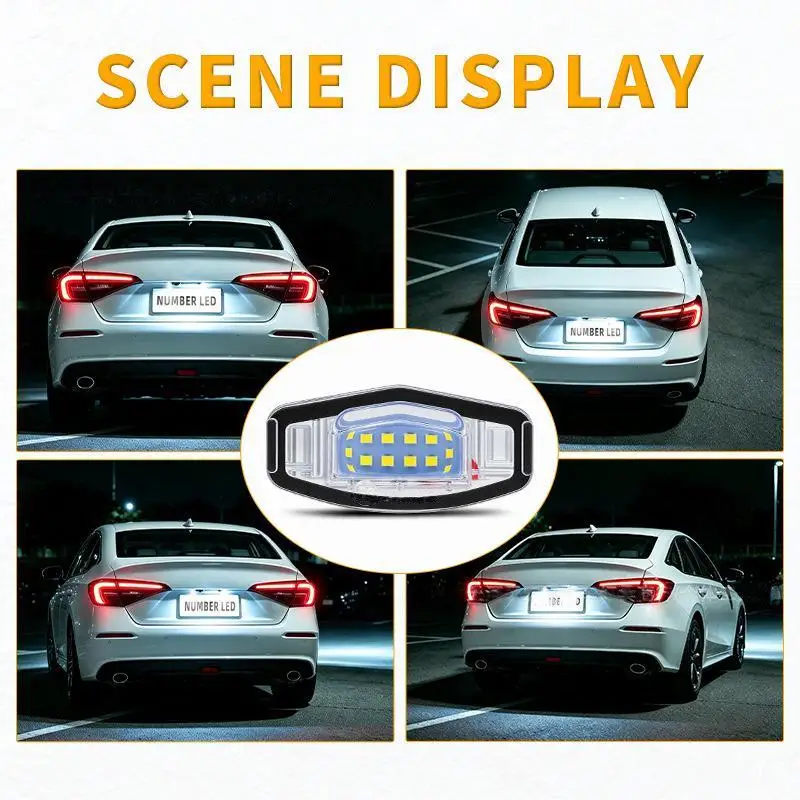 For Accord Civic 7 8 9 City MR-V MRV Mileage Lenend  ILX TSX RL TL MDX 1/2PCS Number License Plate LED Light