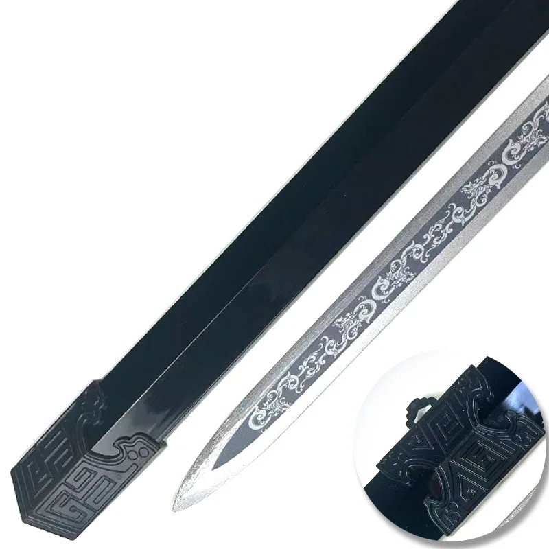 Épée de samouraï médiévale en bambou, 101cm/39.76 pouces, avec gaine, modèle d'armes, accessoires d'affichage, périphériques d'anime, cadeau pour petit ami, jouet d'extérieur