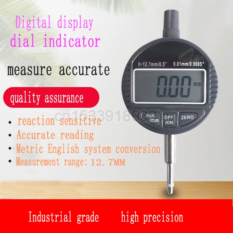 

1pcs Digital Display Dial Gage 0-12.7/0-25.4MM Digital Display Dial Gauge Accuracy 0.02 MM