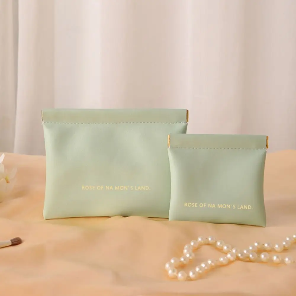 Fashion Simple Lipstick Makeup Bag Portable Mini Jewelry Handbag PU Travel Cosmetic Organizer Pouch Women Girls