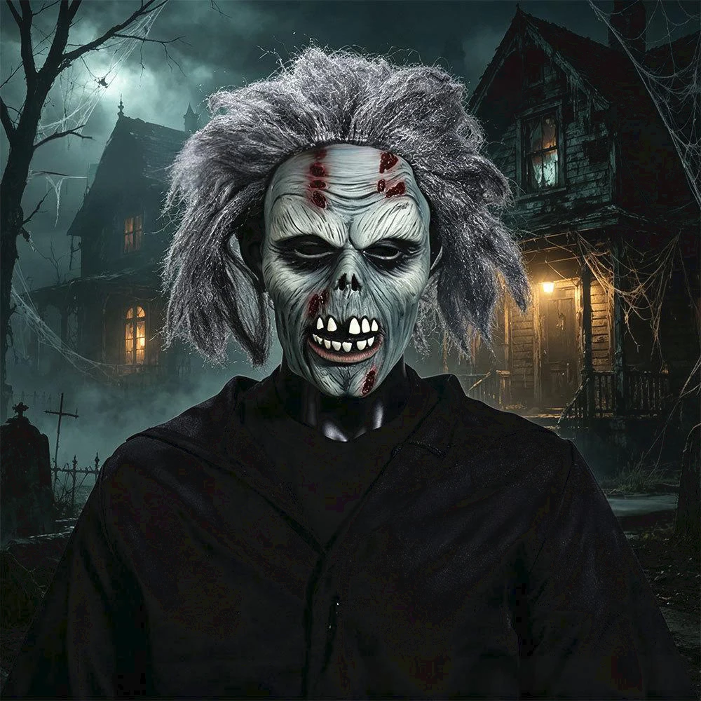 

Zombie Mask Horror Ghost Full Head Mask Halloween Masquerade Party Cosplay Costume Props Scary Accessories