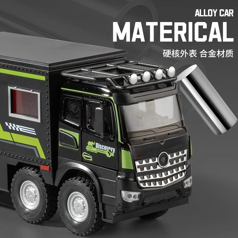 1:18 ノマジズム キャンピングカー RV モーターホーム おもちゃ モデルカー ダイキャスト プルバック トラック おもちゃ 車 モデル サウンドとライト付き 子供 男の子 女の子向け