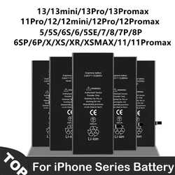 Original New 0 Cycle Replacement Bateria for IPhone 5 5S SE 6 6S 7 8 Plus X XR XS Max 11 12 13 Pro Max Mini Mobile Phone Battery