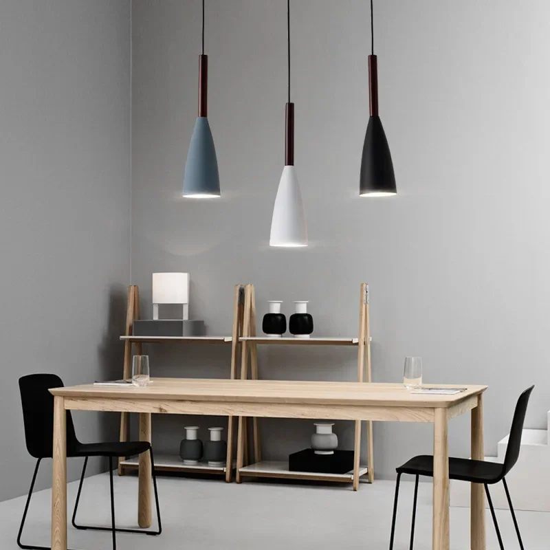 Nordic Modern Color Simple Pendant Lamp 1/3 Head LED Adjustable Pendant Pendant Lamp Kitchen Cafe Living Room Decorative Lamp