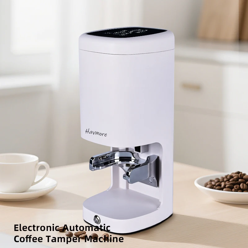 HAVMORE-prensa automática de café expreso en polvo, 58,35mm, máquina de compactación automática, soporte de elevación profesional, compactador de café eléctrico