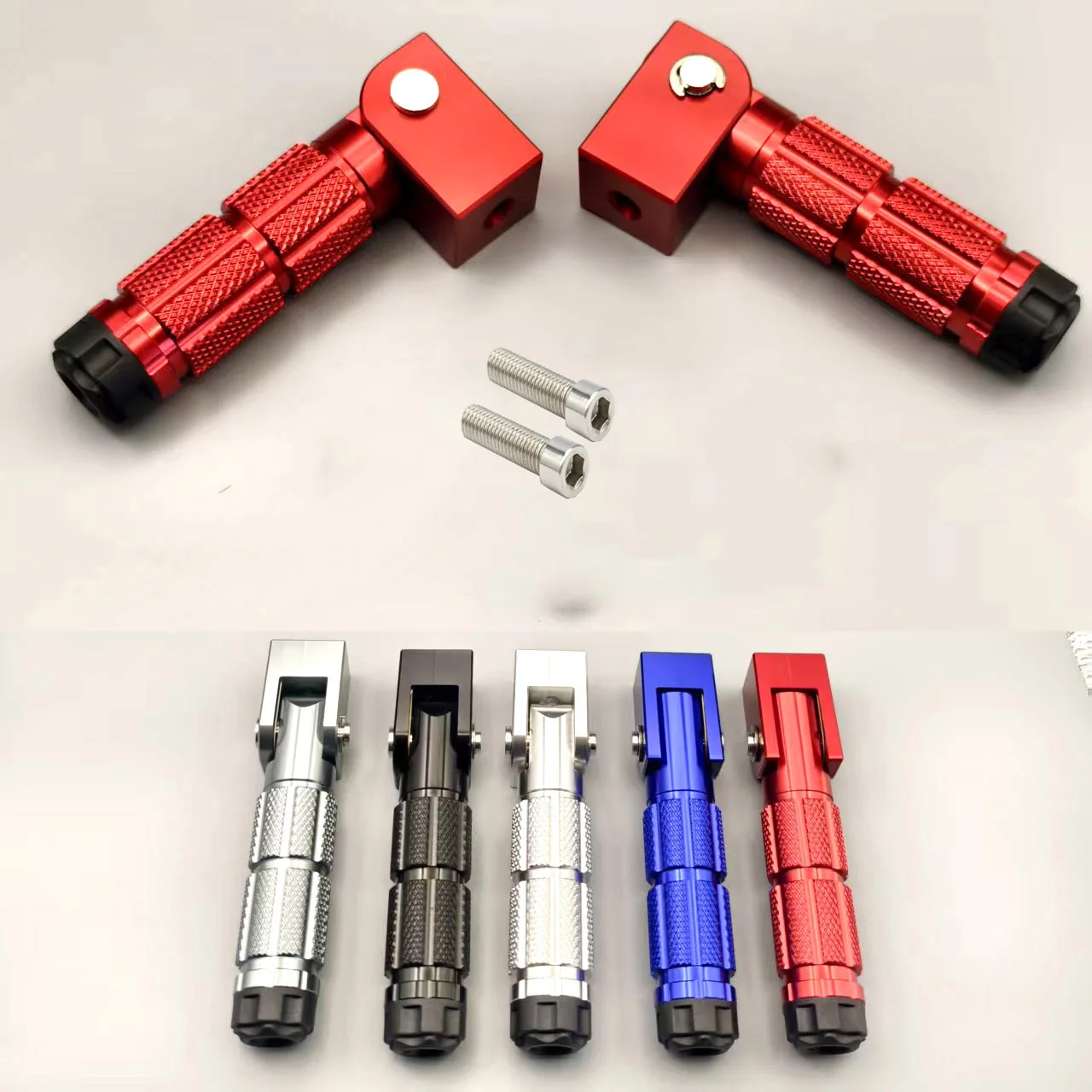 Universal Folding CNC Motorcycle and Bicycle Pedal with Clip - Electric Vehicle Compatible