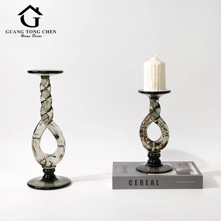 

Современный Декор для Дома: Роскошный Зеленый Глазурованный Витой Подсвечник для Ресторанов