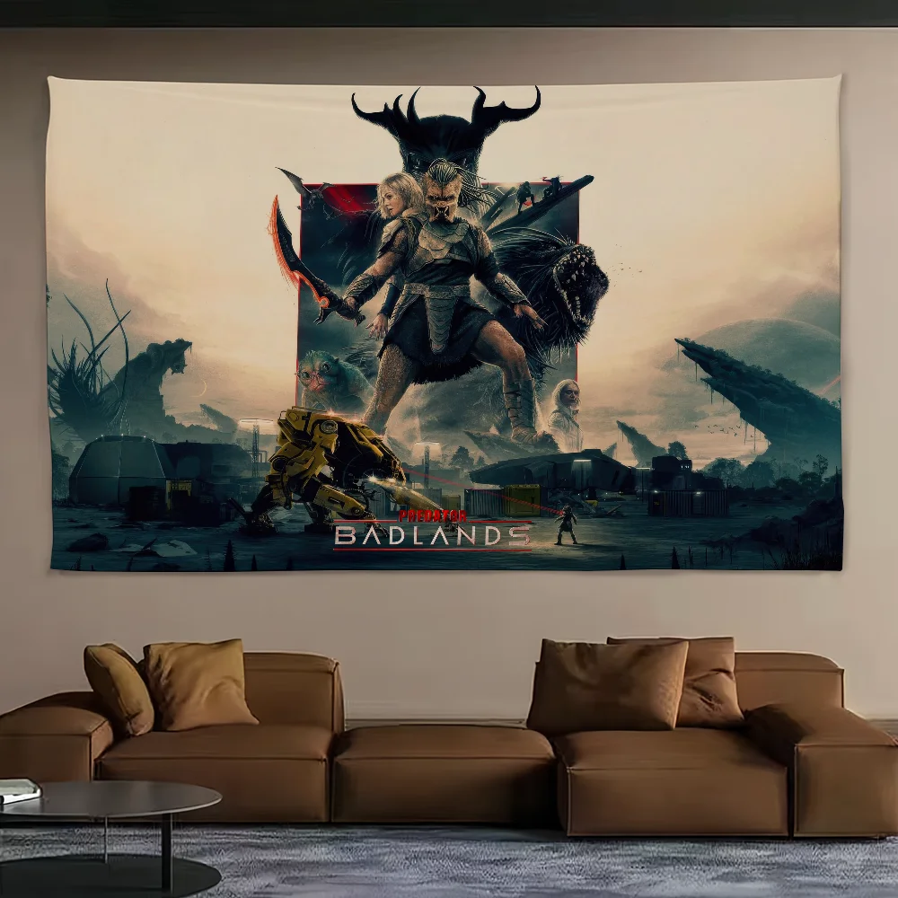 فيلم P-Predator Badlands q العلم أفضل الأسعار الديكور في الهواء الطلق نزهة حفلة الفن معلقة المنزل التخييم حفلة راية بوم