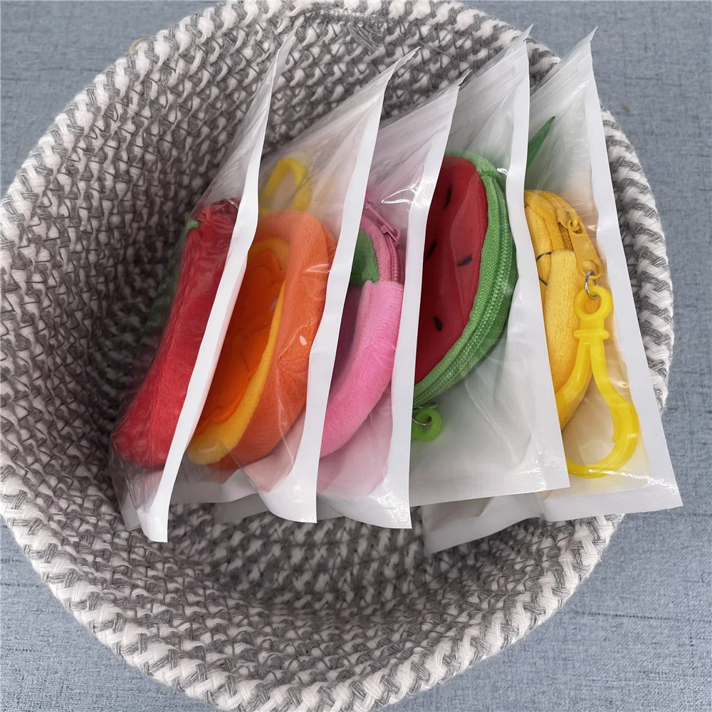 50PCS Little 8CM Fruit Coin BAG , Key Chain Charm Gift Coin Wallet Pouch Wallet