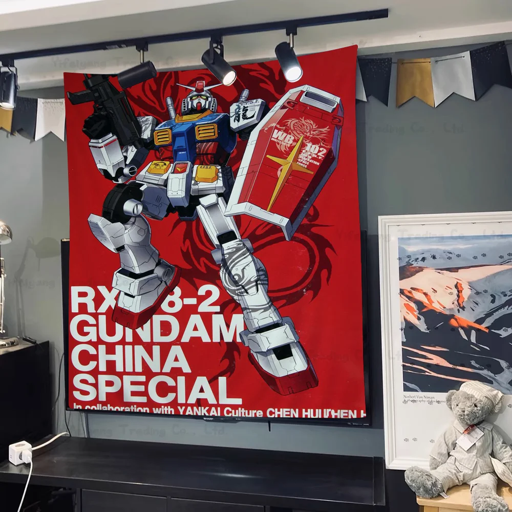 Mobile Suit Gundam Anime Hippie Wall Hanging Tapestries For Living Room Home Dorm Decor Art Home Decor