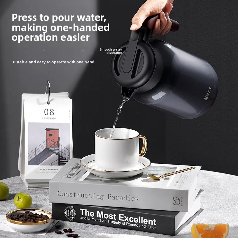 

Imong Stainl Steel Tea Pot Large Capaci Office Use Insulated Water Pot Chinese Sle Handle Retro Sle for General Public