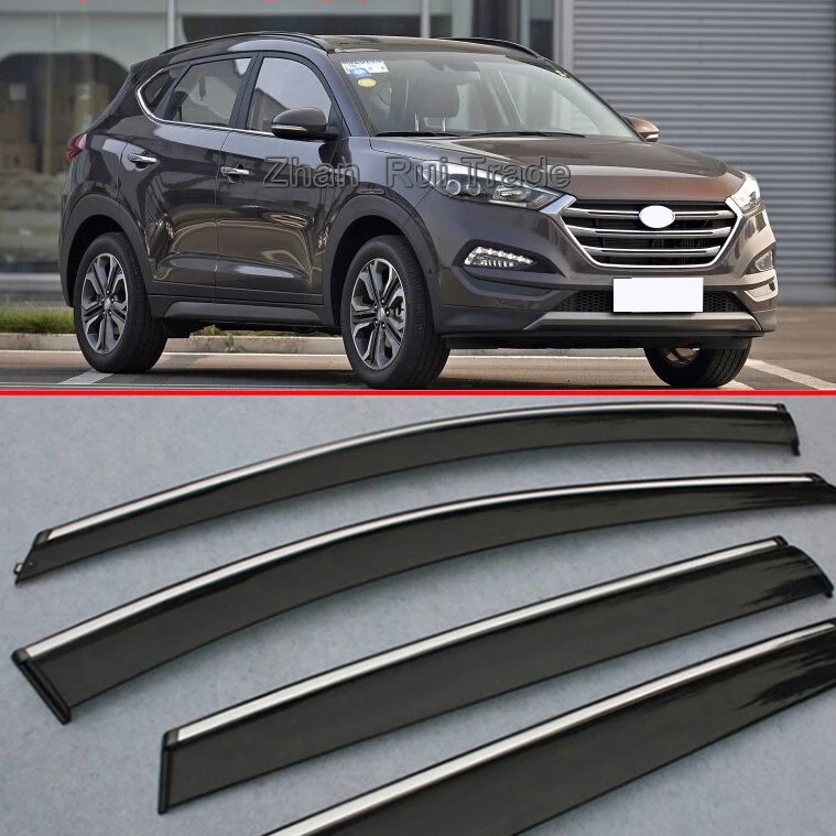 

For Hyundai Tucson 2016+ Window Wind Deflector Visor Rain/Sun Guard Vent Car Accessories Stickers