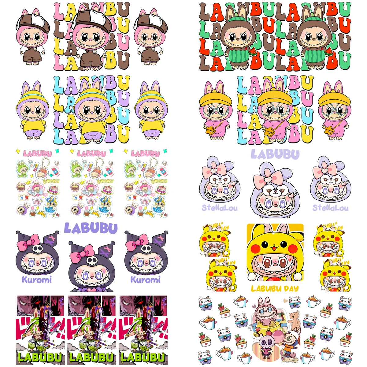 Serie de muñecos de dibujos animados de taco, calcomanías DIY impermeables de fácil cáscara, pegatinas uvdtf de transferencias 3D, envolturas de tazas uv dtf de 16oz para gafas Libbey
