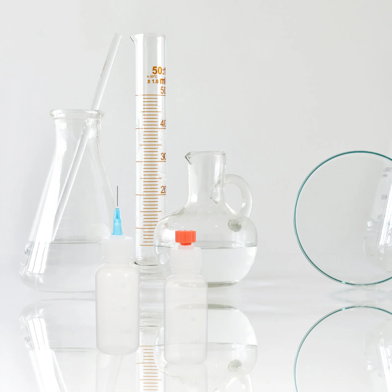 1Set Plastic Industrial Dropper Glue Bottle 30ml Needle Tips Accurate Glue Squeeze Bottle Portable Applicator Tiny Funnels